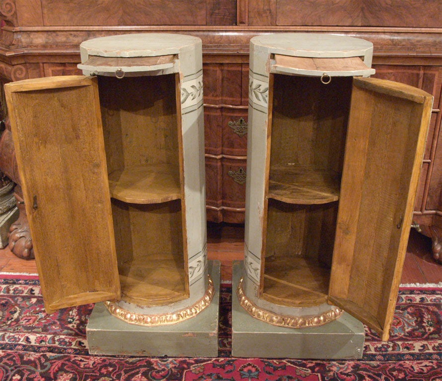 19th c column tables with new decoration.