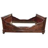 French Empire Mahogany Swan Decorated Daybed