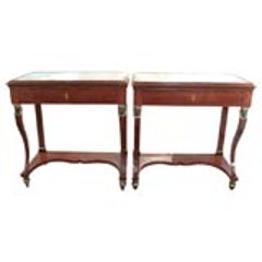 Pair of Italian Empire Consoles 11