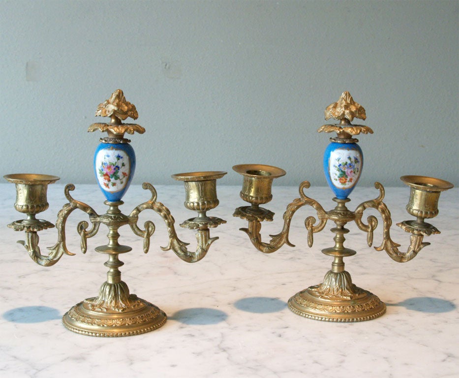 Pair of Miniature Candelabras