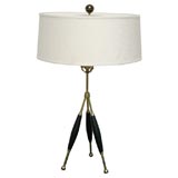 Tripod Table Lamp with Original Shade and Finial