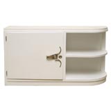 Belgian White Lacquered Low Cabinet