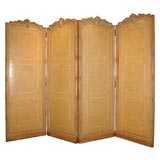 Antique Mid 19th Century Hand Carved Louis XVI Style French Screen