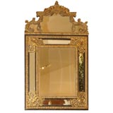 Late 19th Century Grand Scale Dutch Embossed Mirror