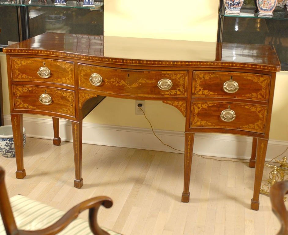 18th c. George III Period Mahogany Serpentine Sideboard