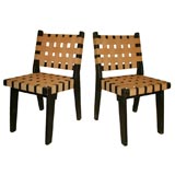 Vintage Pair of Webbed Chairs