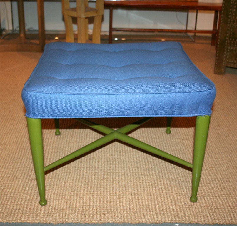 Wood American Square 'Thebes' Ottoman by Edward Wormley for Dunbar Furniture Company For Sale