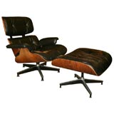 Vintage Rosewood Shell Eames Lounge Chair and Ottoman