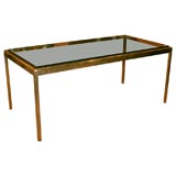 Exceptional Bronze and Glass Cocktail Table by Scope