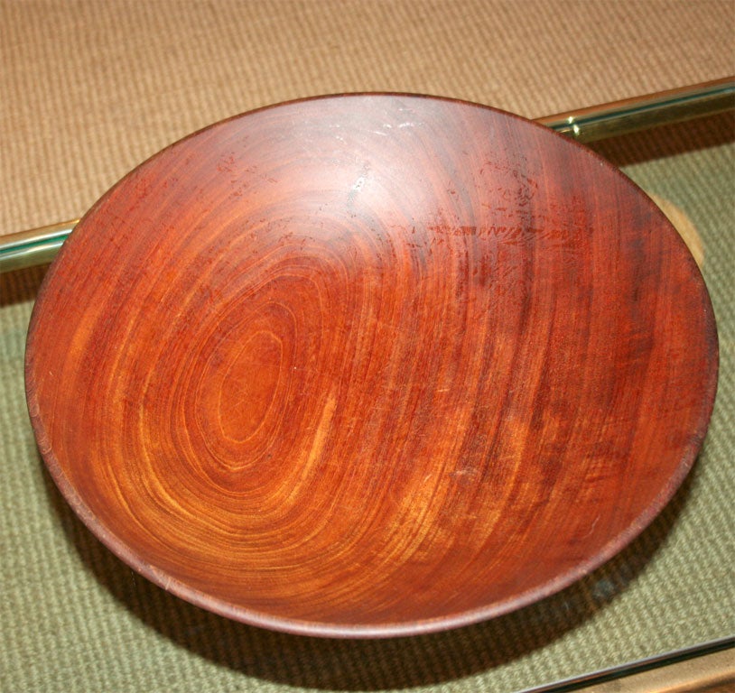 American Craftsman American Lathe Turned Wood Mahogany Bowl by Bob Stocksdale For Sale