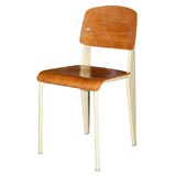 Jean Prouve Metal and Plywood Sidechair