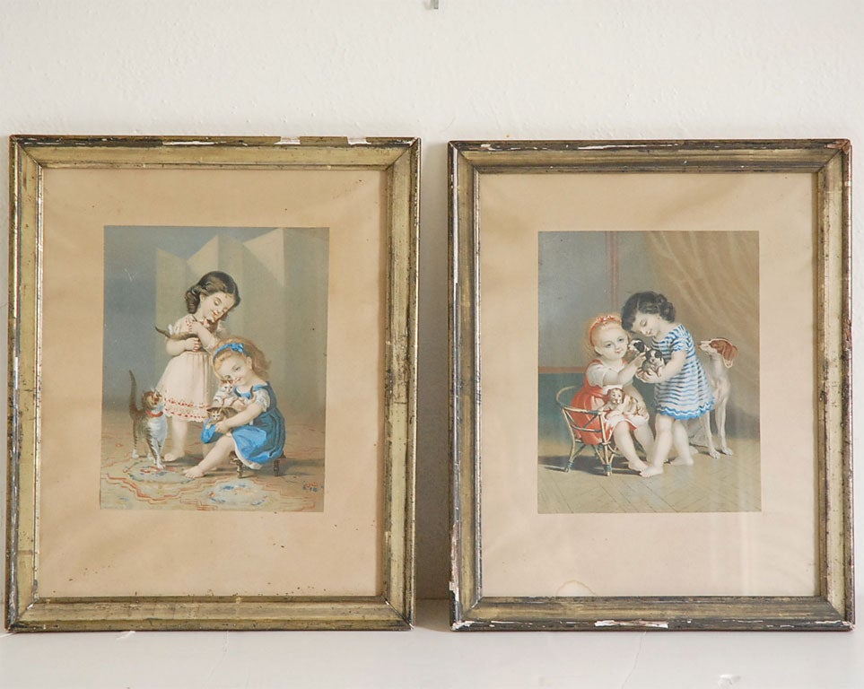 Pair of 19th Century, French, Colored Prints