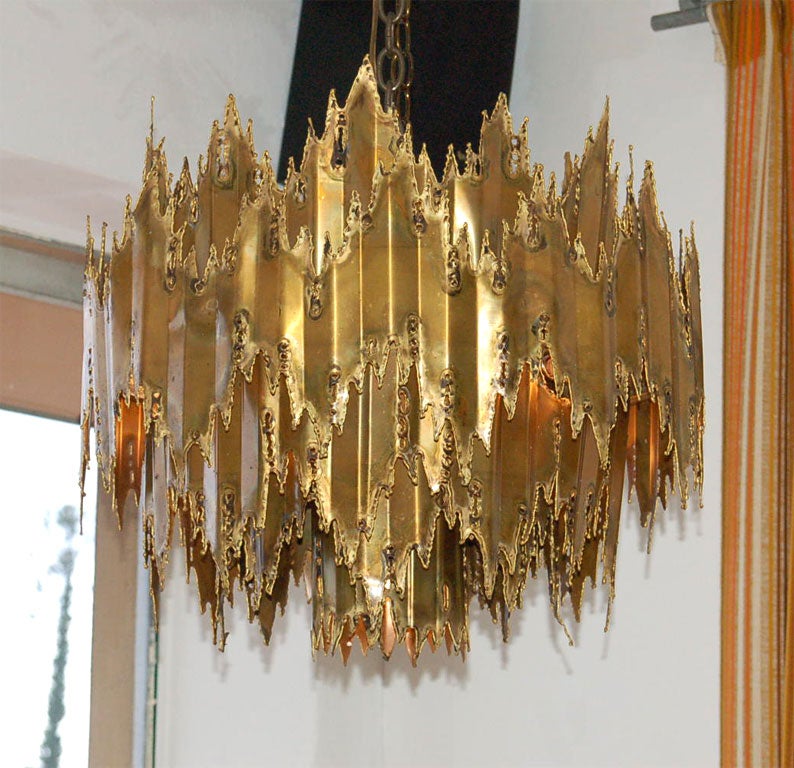 Brutalist Chandelier attributed to Harry Weese 3