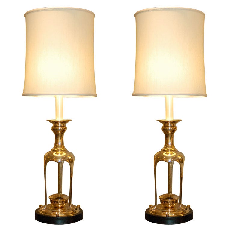 Pair of Lamps in the Style of James Mont