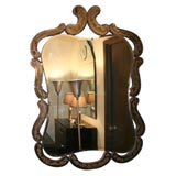 1940's Smoked Eglomise Venetian Mirror