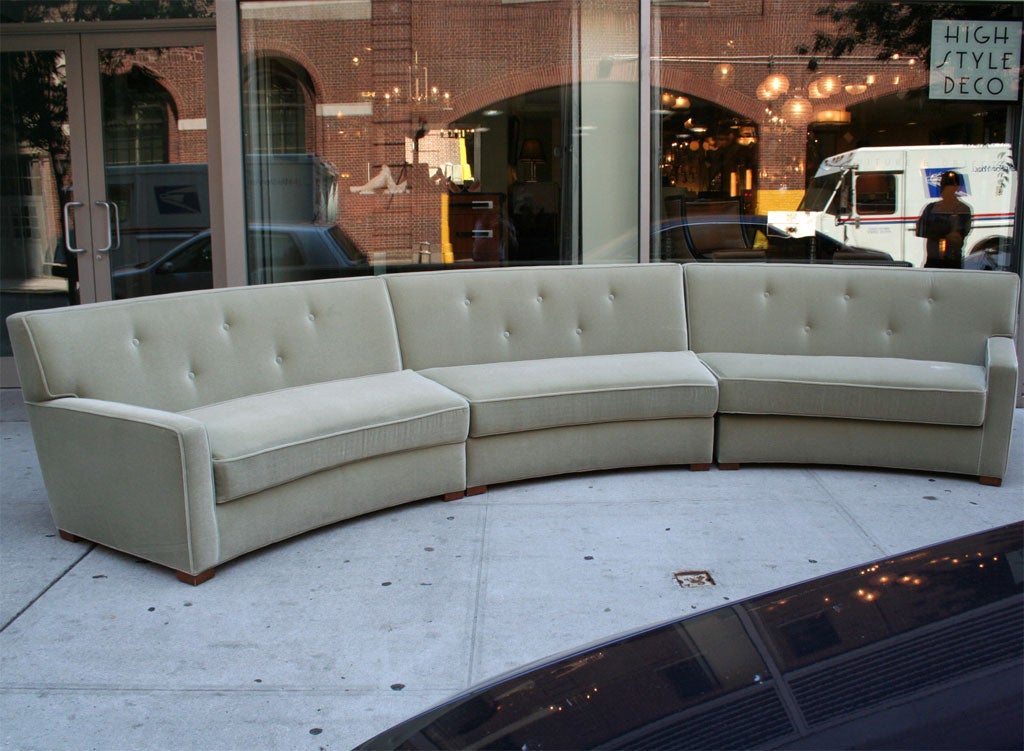 Exceptional Three Piece Art Deco Sofa