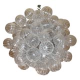 Clear Handblown Glass Bubble Chandelier