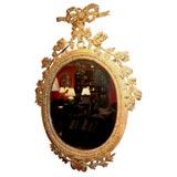 19th Century Carved Oval Giltwood Mirror