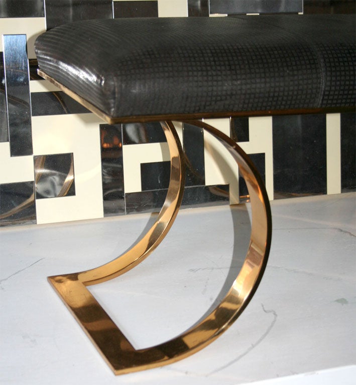 Karl Springer Decorative Bench