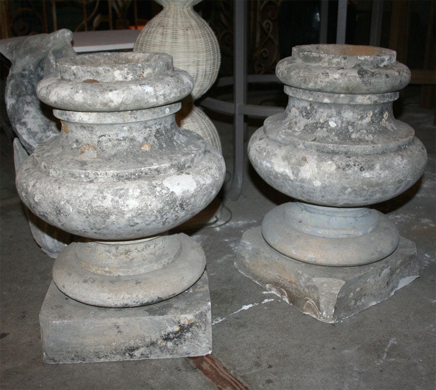 Pair of Turned Stone Finials