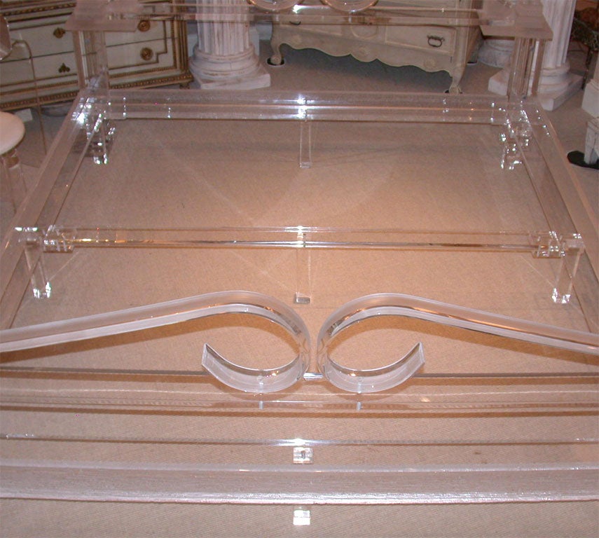Late 20th Century Spectacular Custom Made Lucite 4-Poster Bed