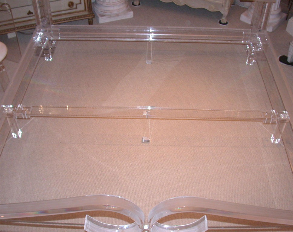Spectacular Custom Made Lucite 4-Poster Bed 1