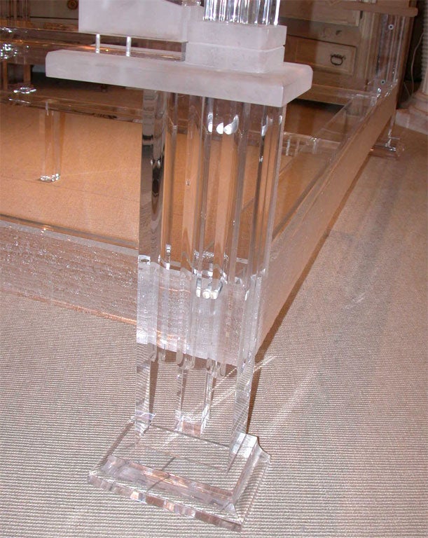 Spectacular Custom Made Lucite 4-Poster Bed 3