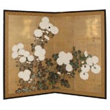 Antique Chrysanthemum Blossom Screen