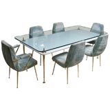 ATTRIBUTED GIO PONTI  ITALIAN DINING TABLE AND 8 CHAIRS