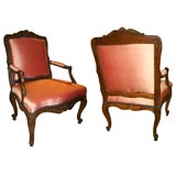 Pair of Italian Fauteuils A La Reine