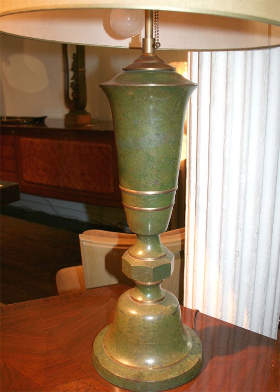 Mid-Century Modern Bronze Table Lamp by Abel Sorrenson