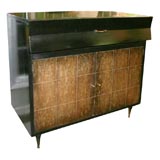 Black Lacquer Bar with Faux Tortoise Shell