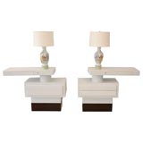 A Pair of Modulated Bedside Tables designed by William Haines