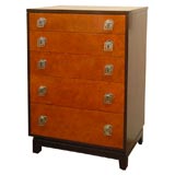 Vintage Renzo Rutili for Johnson dresser/high boy chrome handles, drawers