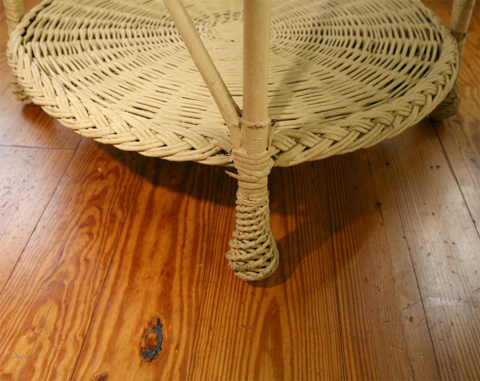 20th Century Bar Harbor Wicker Table For Sale