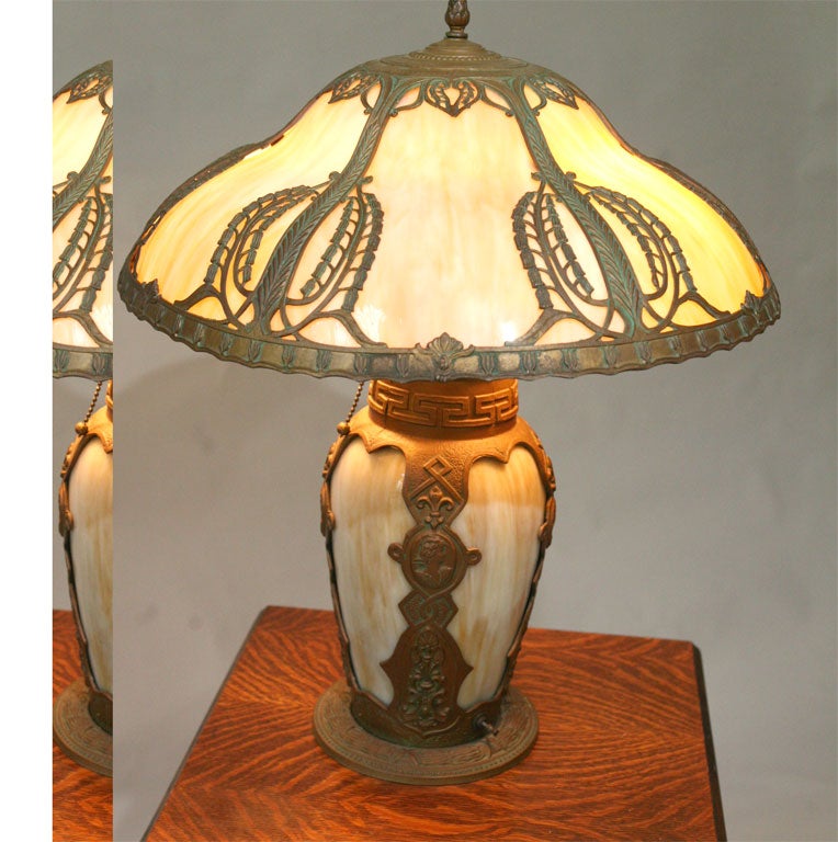 Slag Glass Table Lamp 1