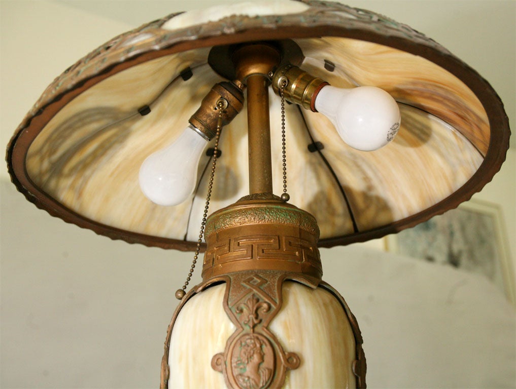 Slag Glass Table Lamp 2