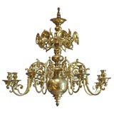 Baroque Style Brass Chandelier