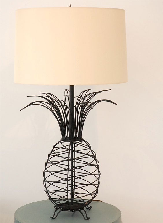 A Whimsical Pineapple Lamp in the style of Frederick Weinberg