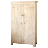 19THC ORIGINAL WHITE PAINTED TWO DOOR  CUPBOARD