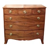 18th century Sheraton bowfront chest of drawers.