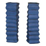 Pair of Peter Lane Cobalt Zig Zag Vases