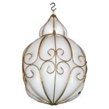 Pair of Venetian Murano Glass Pendant Lights