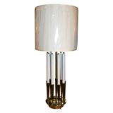 Pair of Tommi Parzinger Style Brass Lamps