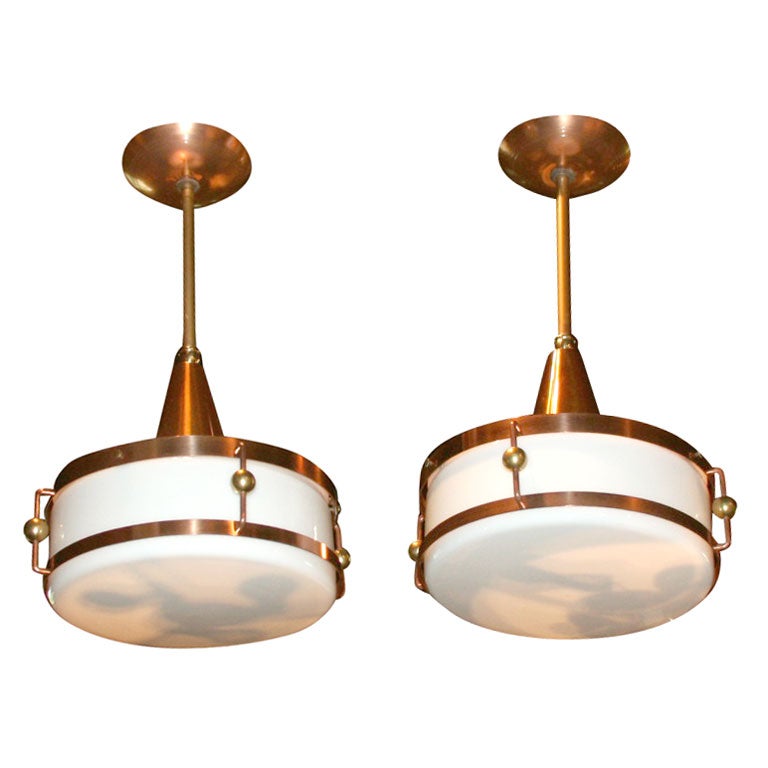 Pair of Marshall Field's Barber Shop Light Fixtures