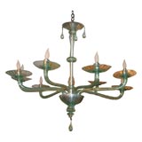 Sea Foam Green Murano Glass Chandelier