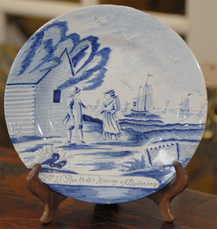 Dutch Pair of Nautical Delft Plates