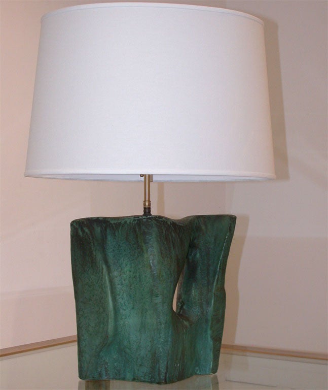 Biomorphic Ceramic Table Lamp