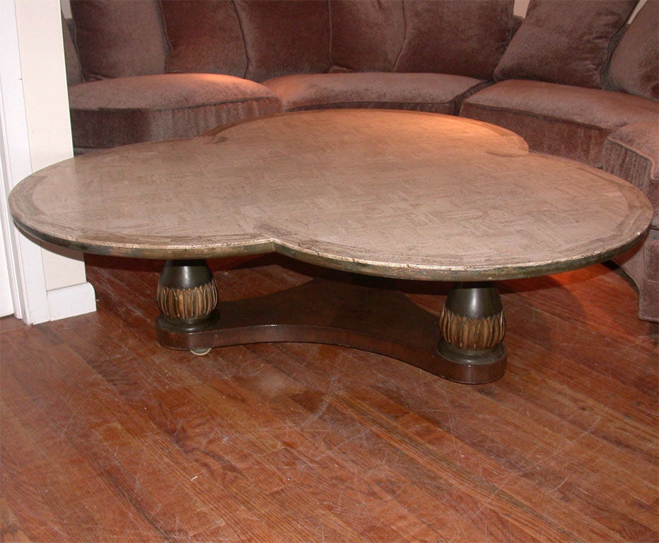 clover shaped coffee table