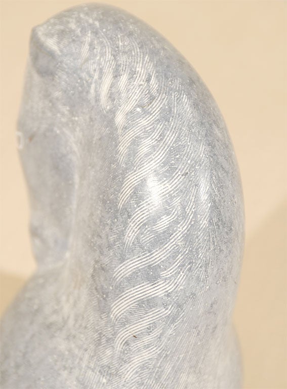 American Marble Statue of a Horse with Islay Grimes